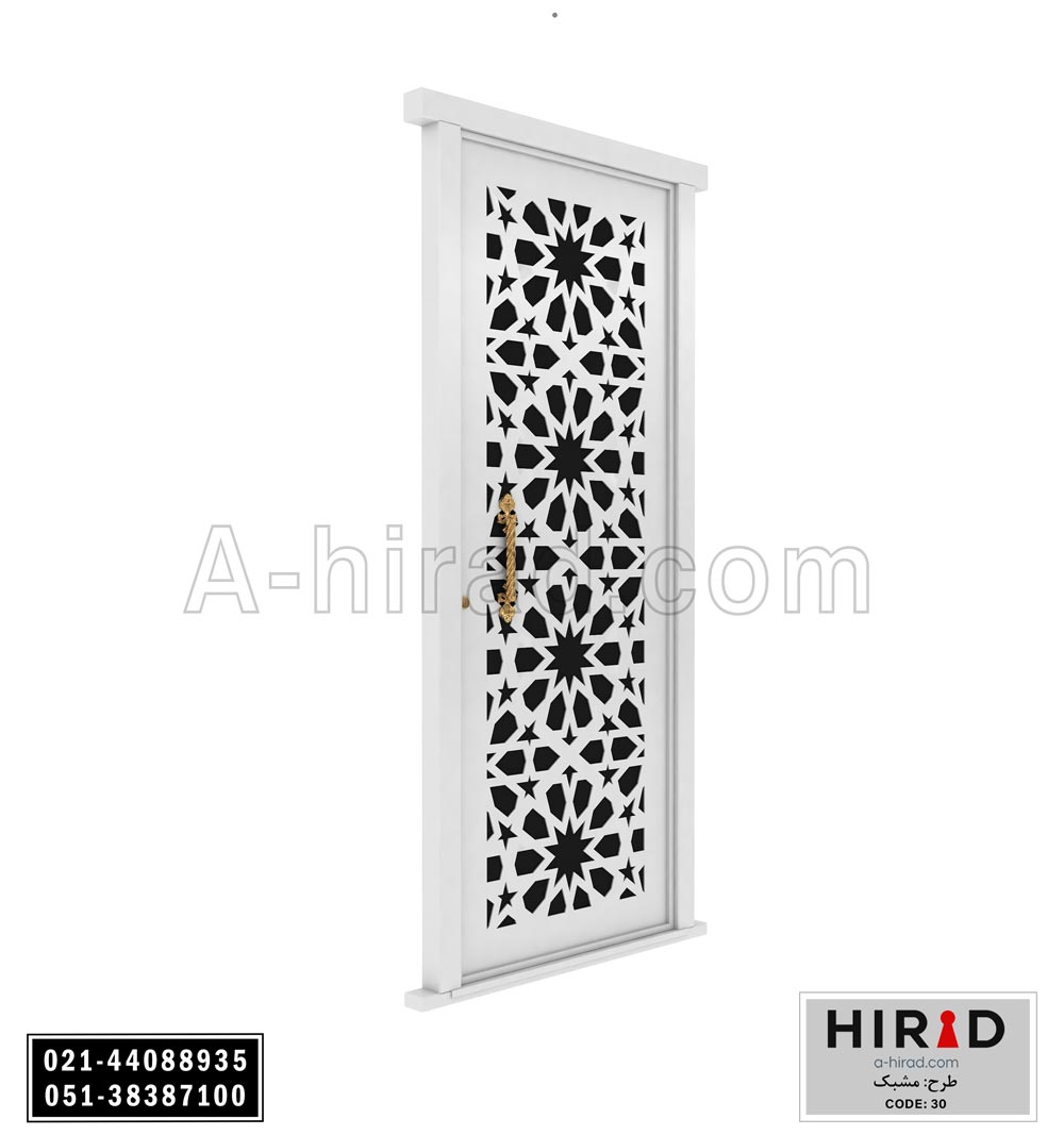 درب فلزی لیزری تک لنگه هیراد کد 1030 عرض 108 ارتفاع 223 